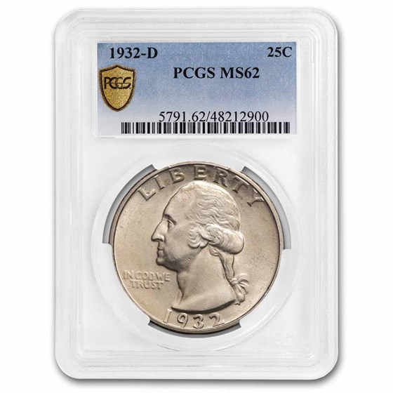 1932-D Washington Quarter MS-62 PCGS 1932-D Washington Quarter MS-62 PCGS